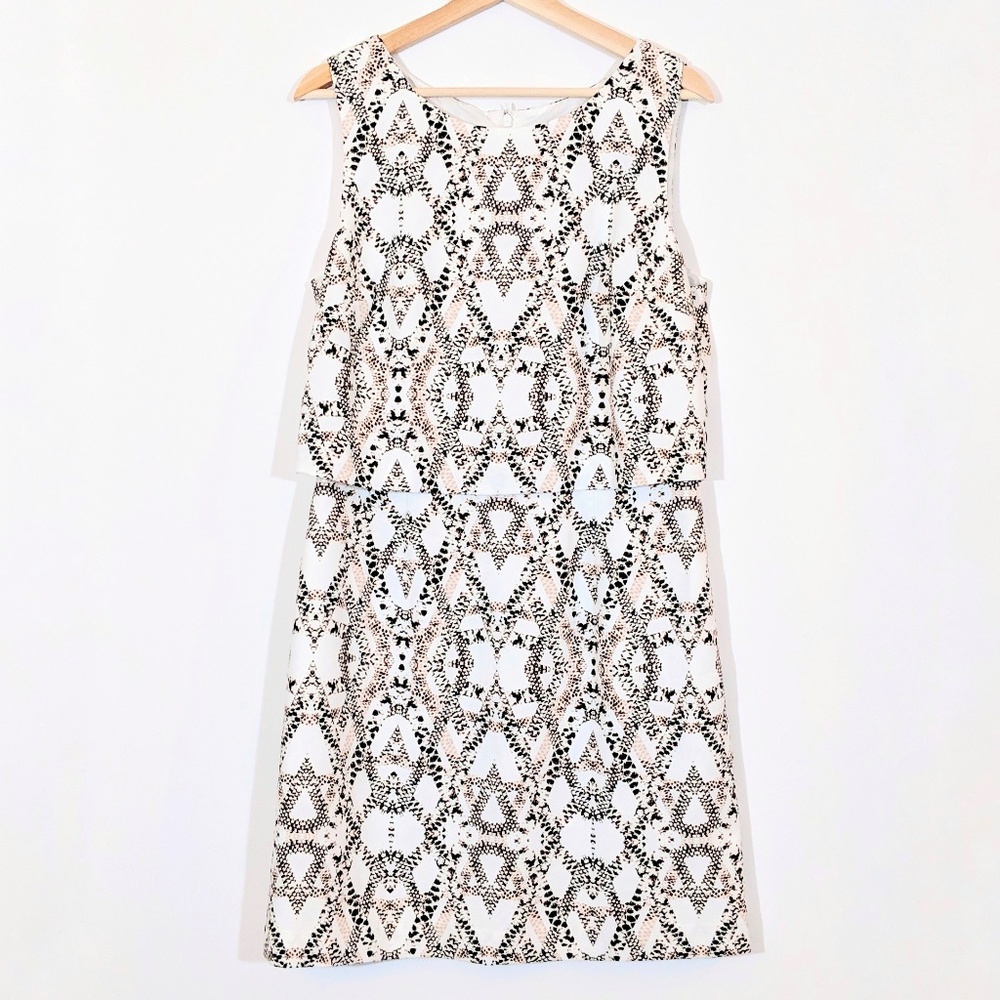 BANANA REPUBLIC Snake Print Blouson Shift Dress